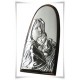 Matka Boża z dzieciątkiem  - obrazek posrebrzany (pr. 925)
