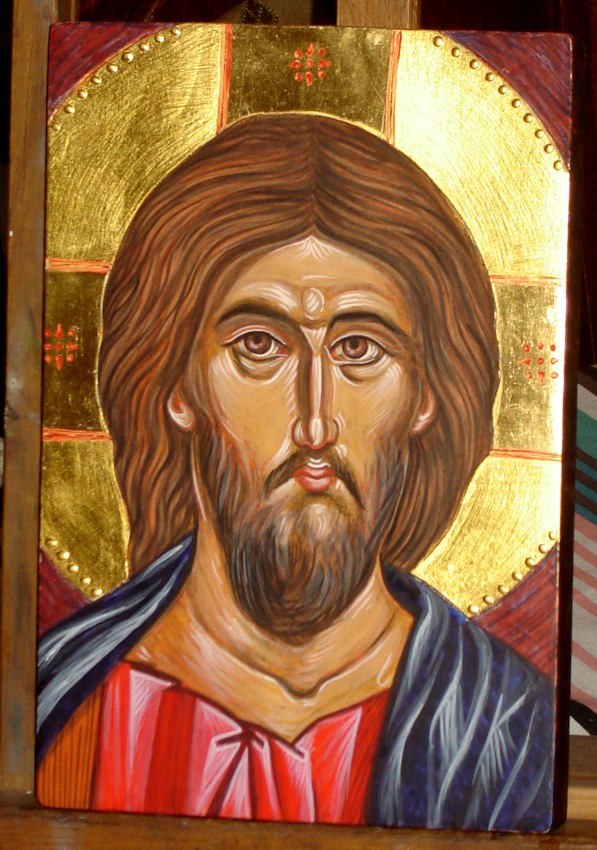 Ikona Chrystus Pantokrator z klasztoru Chilandar na górze Athos w Grecji